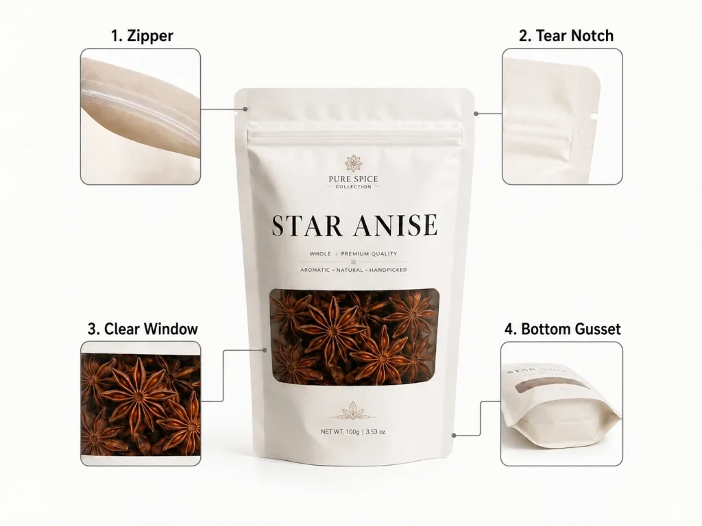 stand-up pouches features