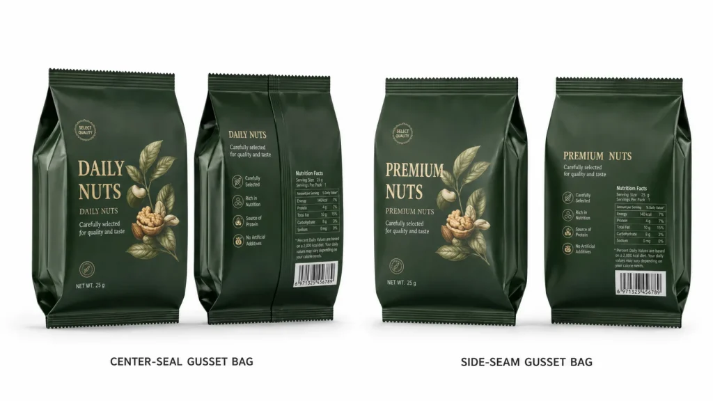 Center Seal vs. Side Seal Gusset Pouches
