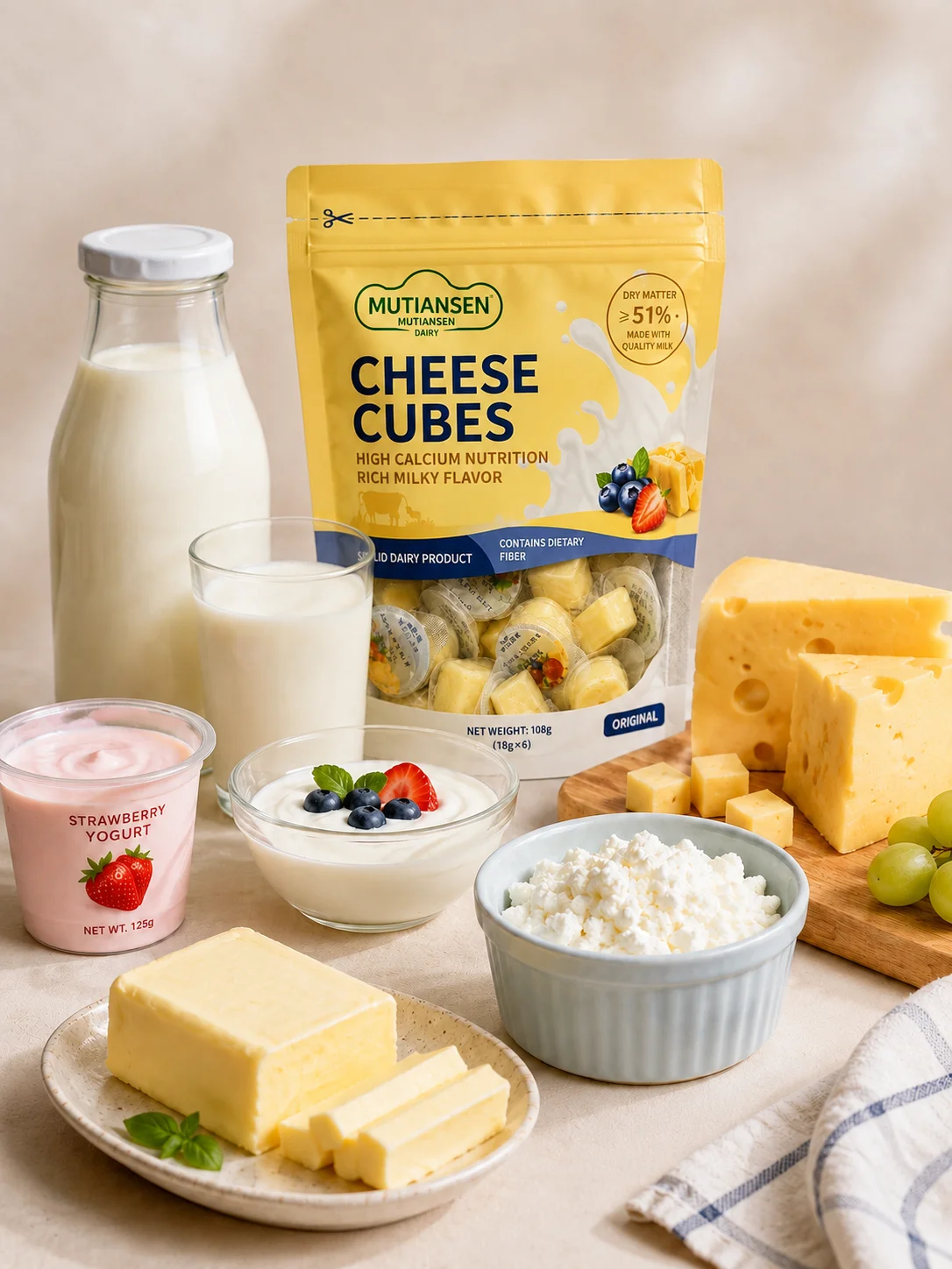 Dairy Products Custom Printed Pouches Manufacturer