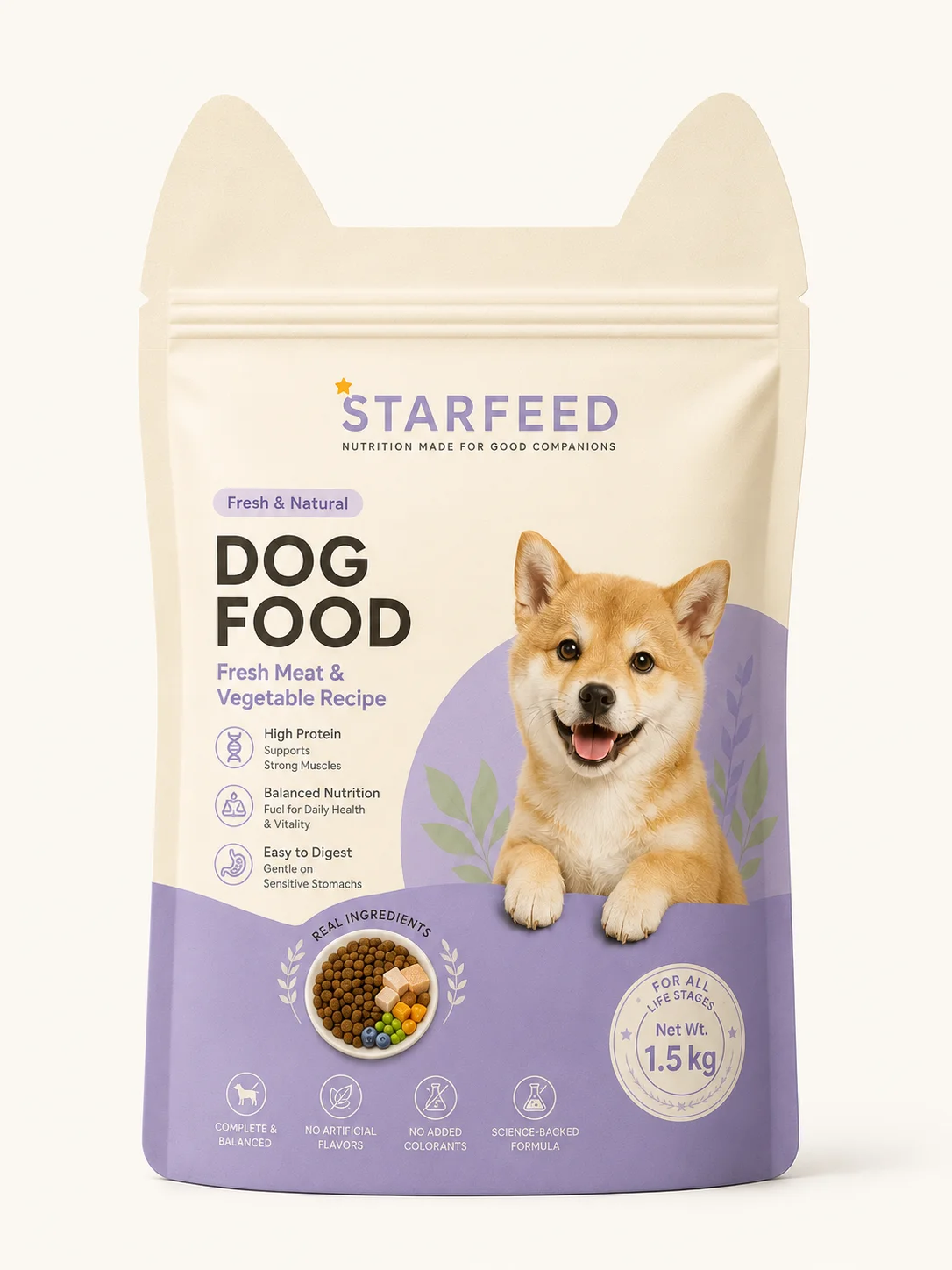 Custom pet food packaging bags for premium dog food