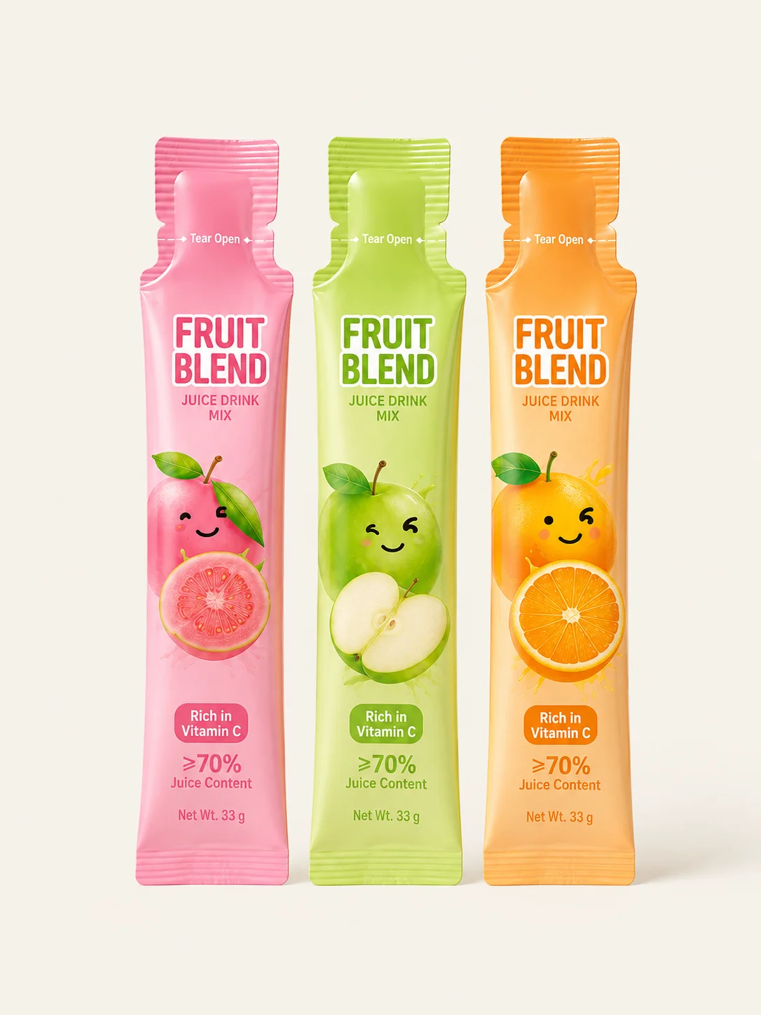 Flexible packaging for beverages and concentrated fruit juice