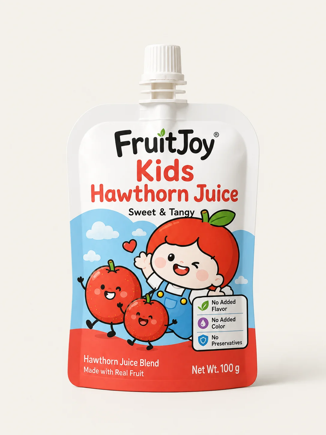 Drink packaging pouches with spout for children’s beverages