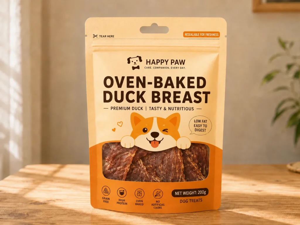 Custom pet food packaging bags for dog and cat treats