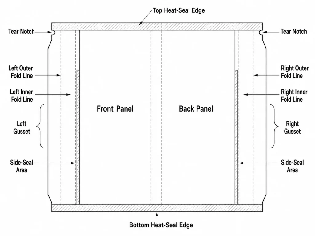 Side Gusset Pouches Pouch Dieline