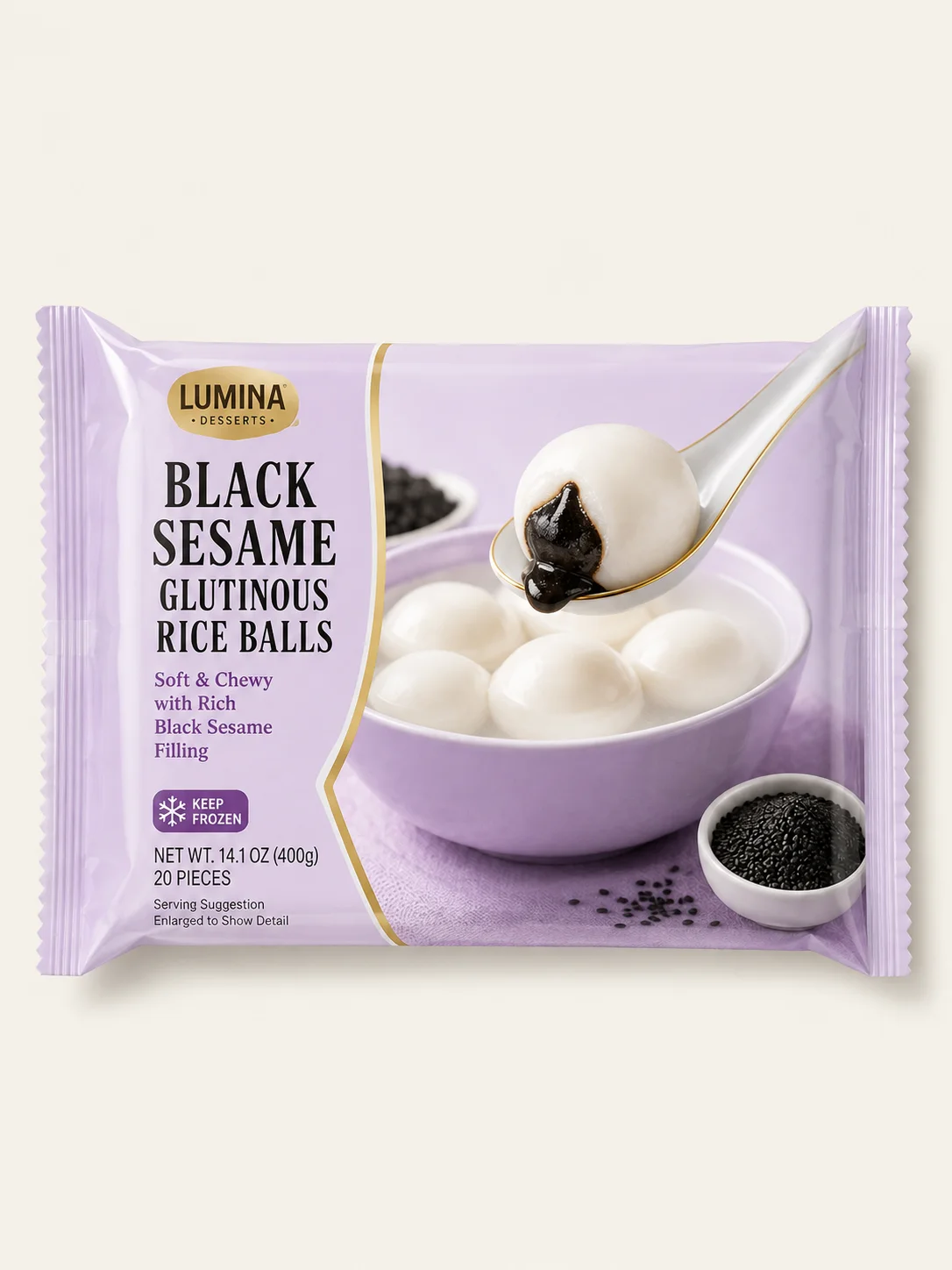 Frozen food packaging pouches for tangyuan rice balls