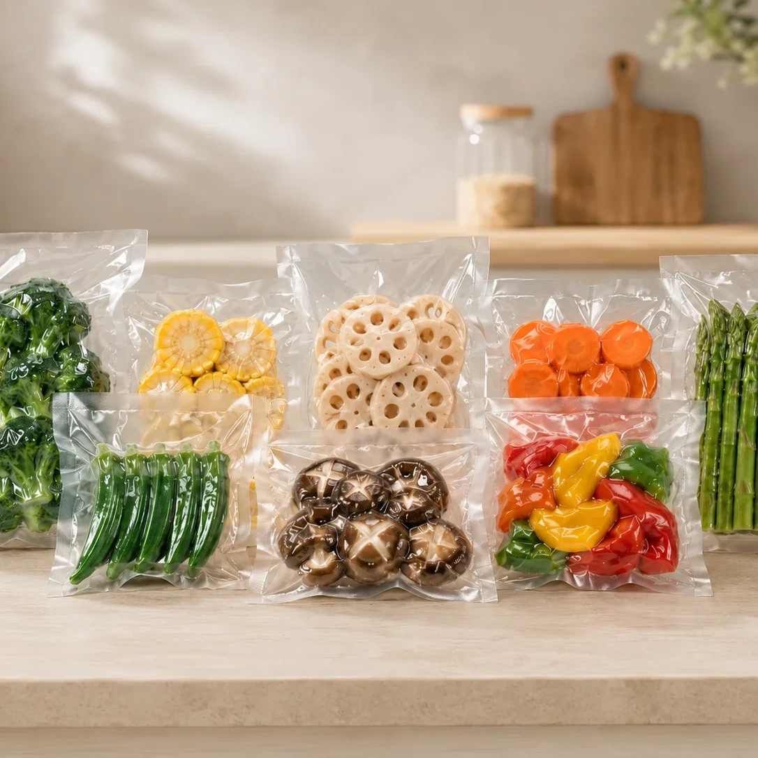 Custom vacuum pouches for food packaging