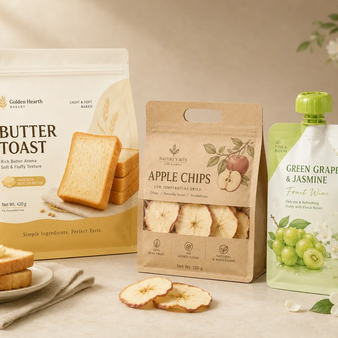 Custom flat bottom flexible packaging pouches