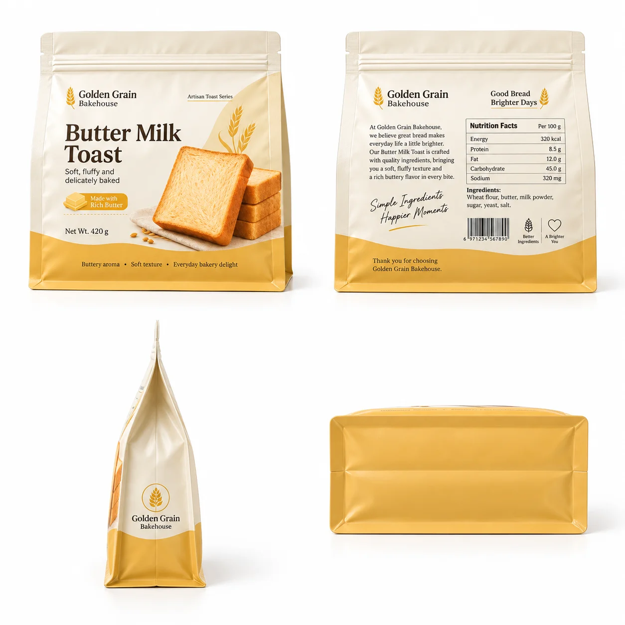 Custom Bread Packaging | Printed Bakery Pouches - Image 3