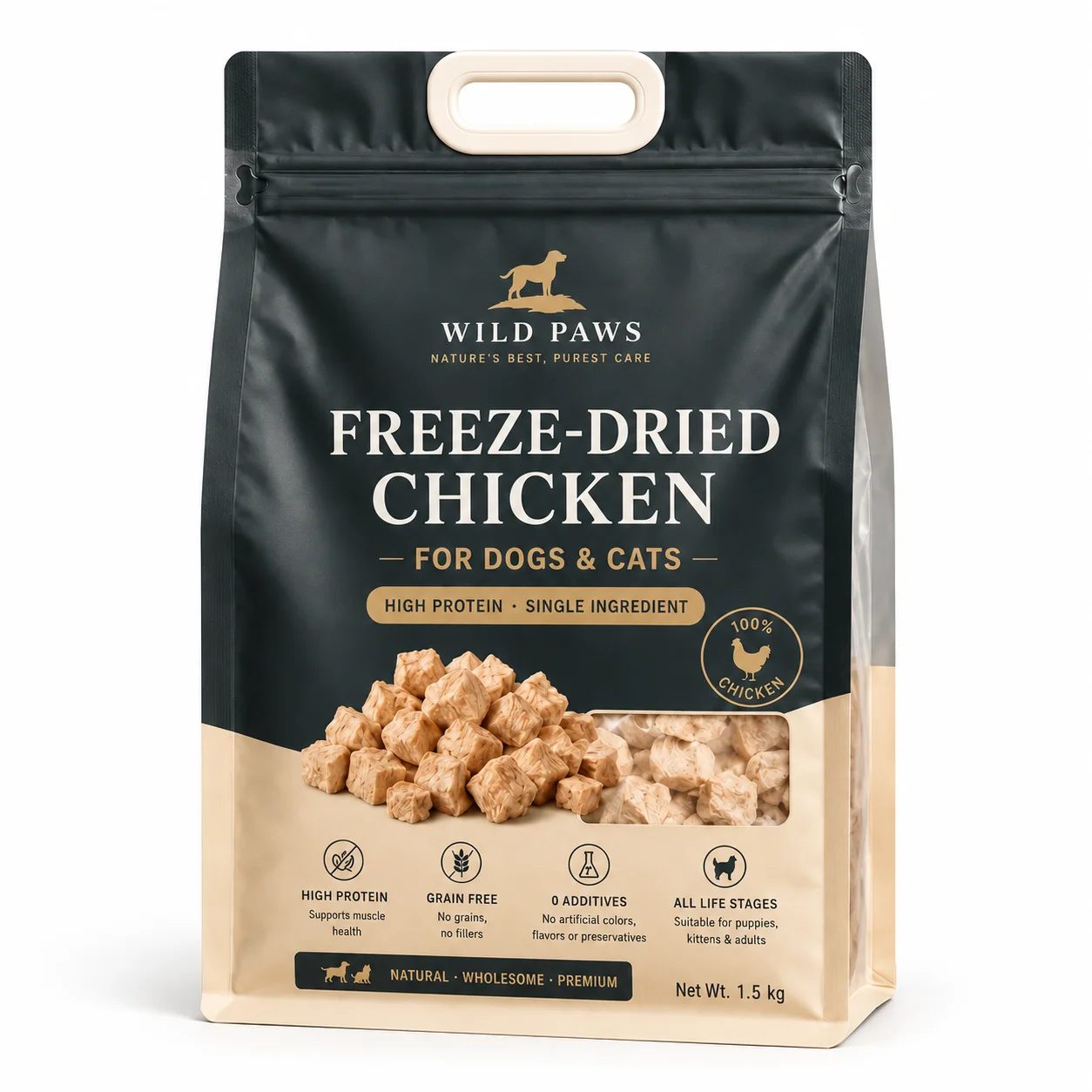 Custom Freeze-Dried Pet Food Packaging | Custom Printed Pet Food Pouches