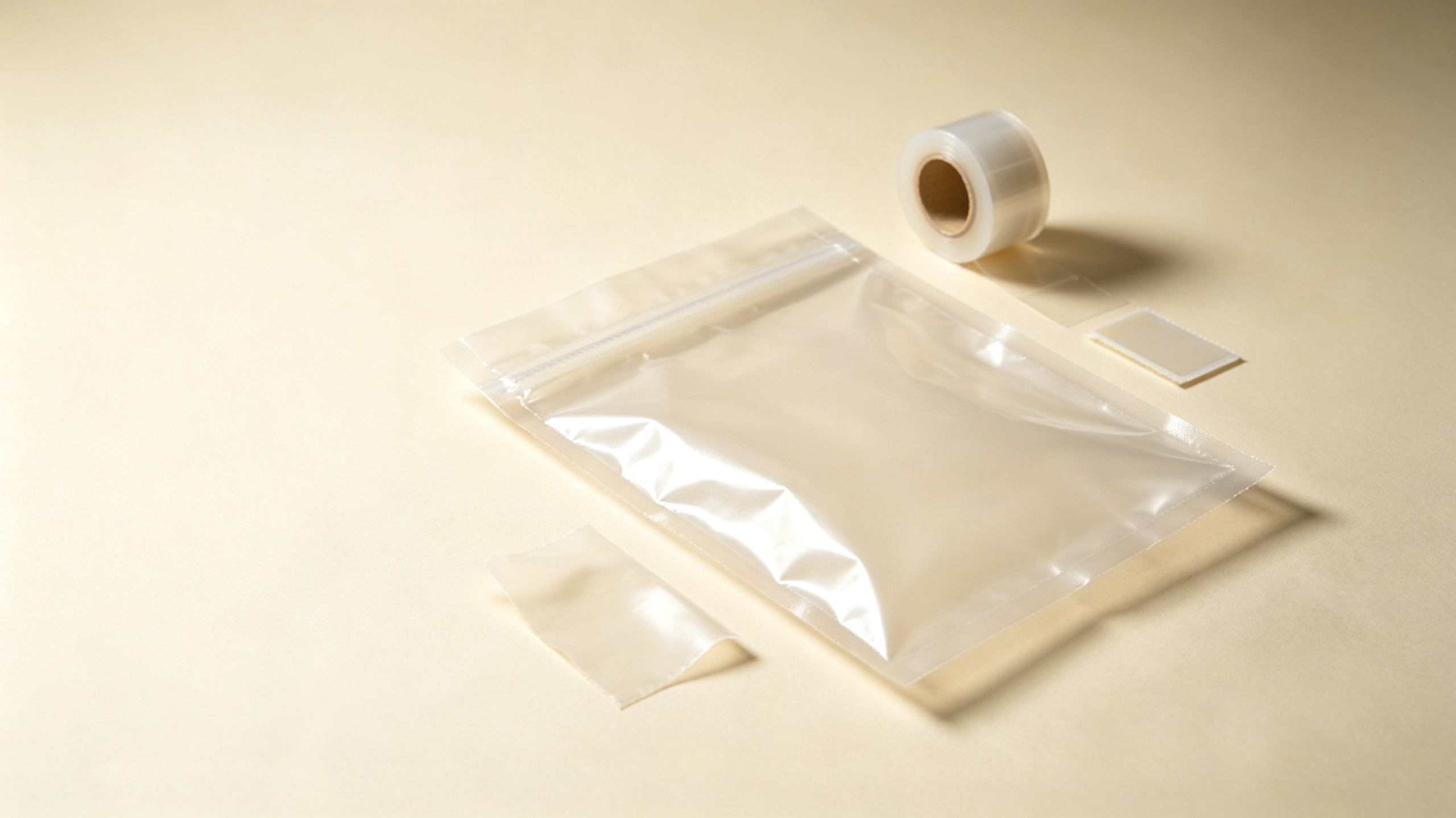 Clear polyethylene pouch and PE film roll