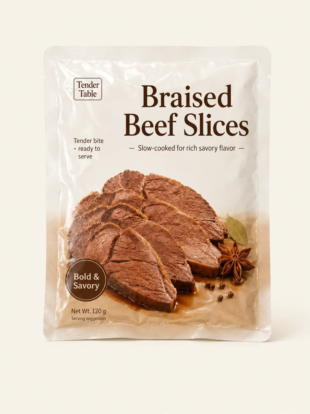 Custom ready-to-eat snack packaging pouch for retail