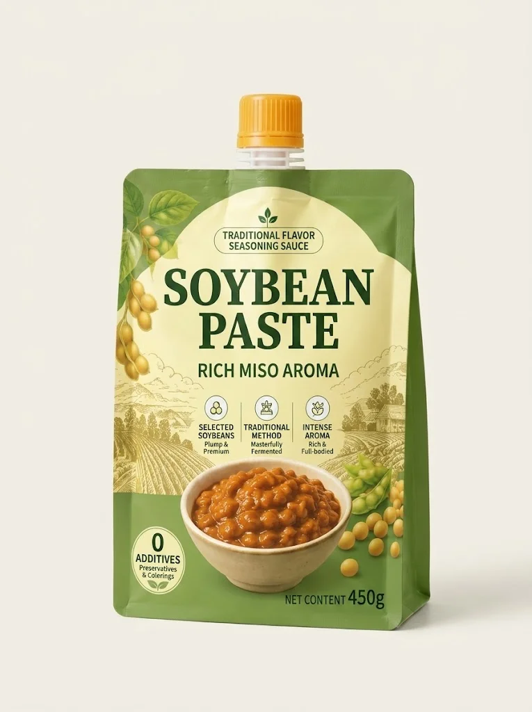 Condiment packaging bags for soybean paste
