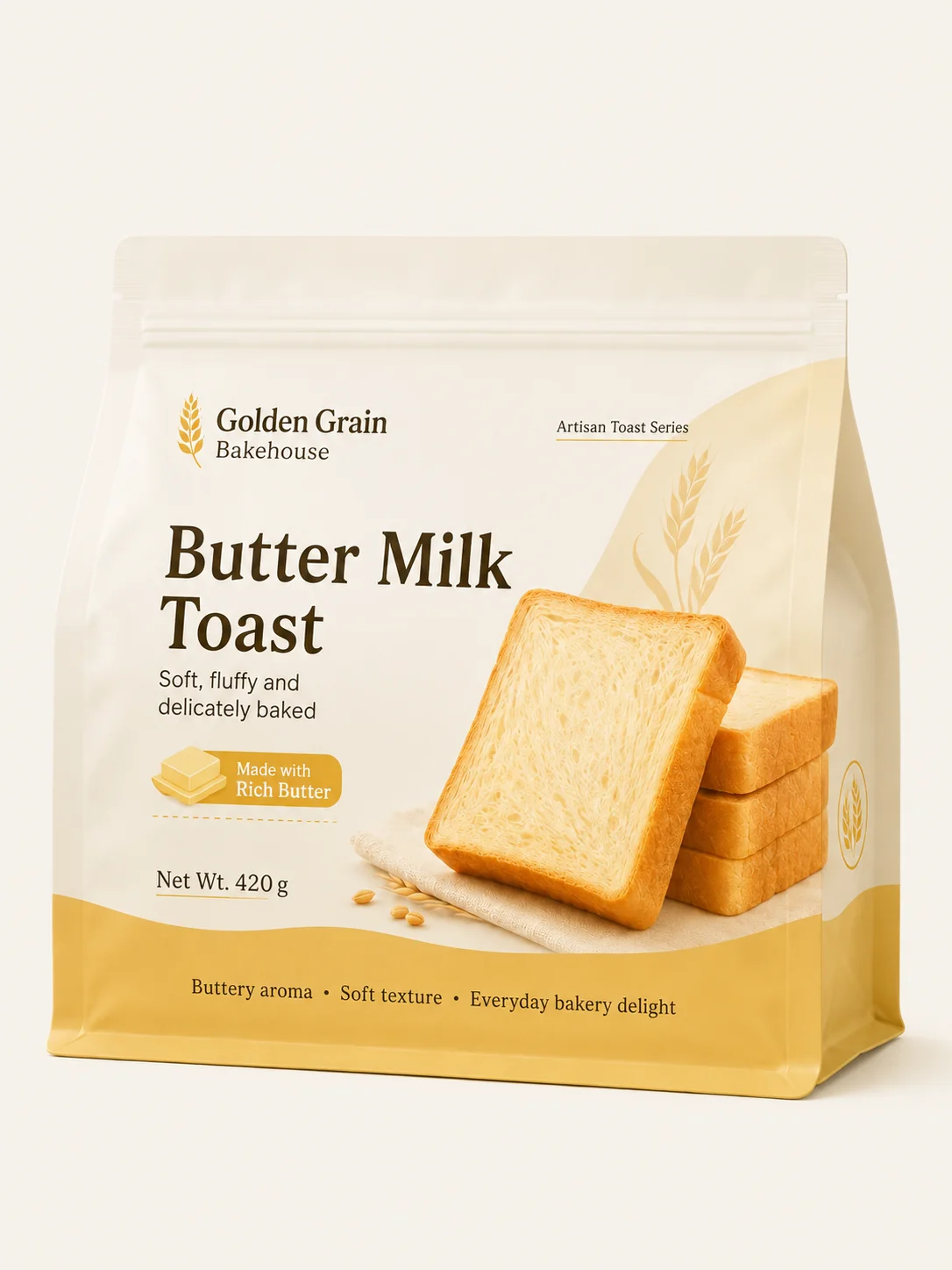 Custom printed bakery bread packaging bag