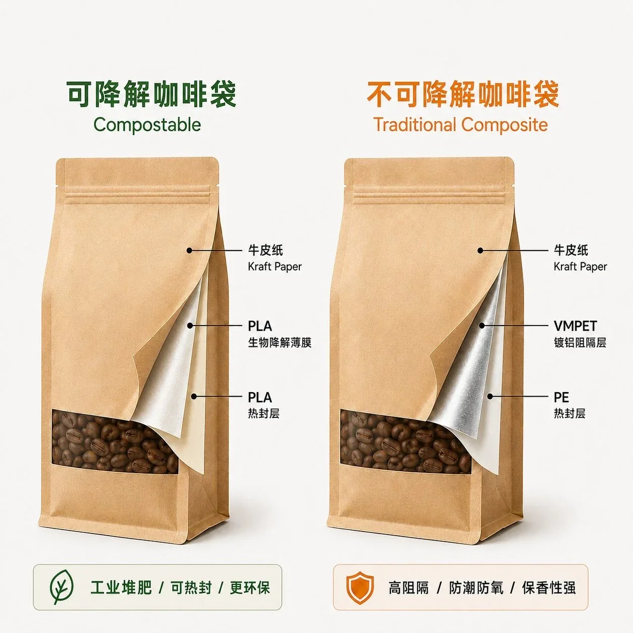 Compostable Packaging: Eco-Friendly Biodegradable Roll Film and Pouches packaging view