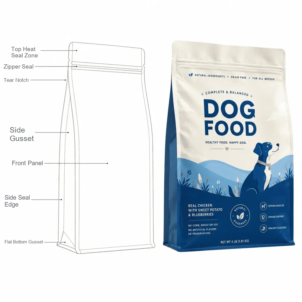 Custom Dog and Cat Food Pouches, Pet Treat Pouches, Pet Freeze-Dried Treat Pouches - Image 4