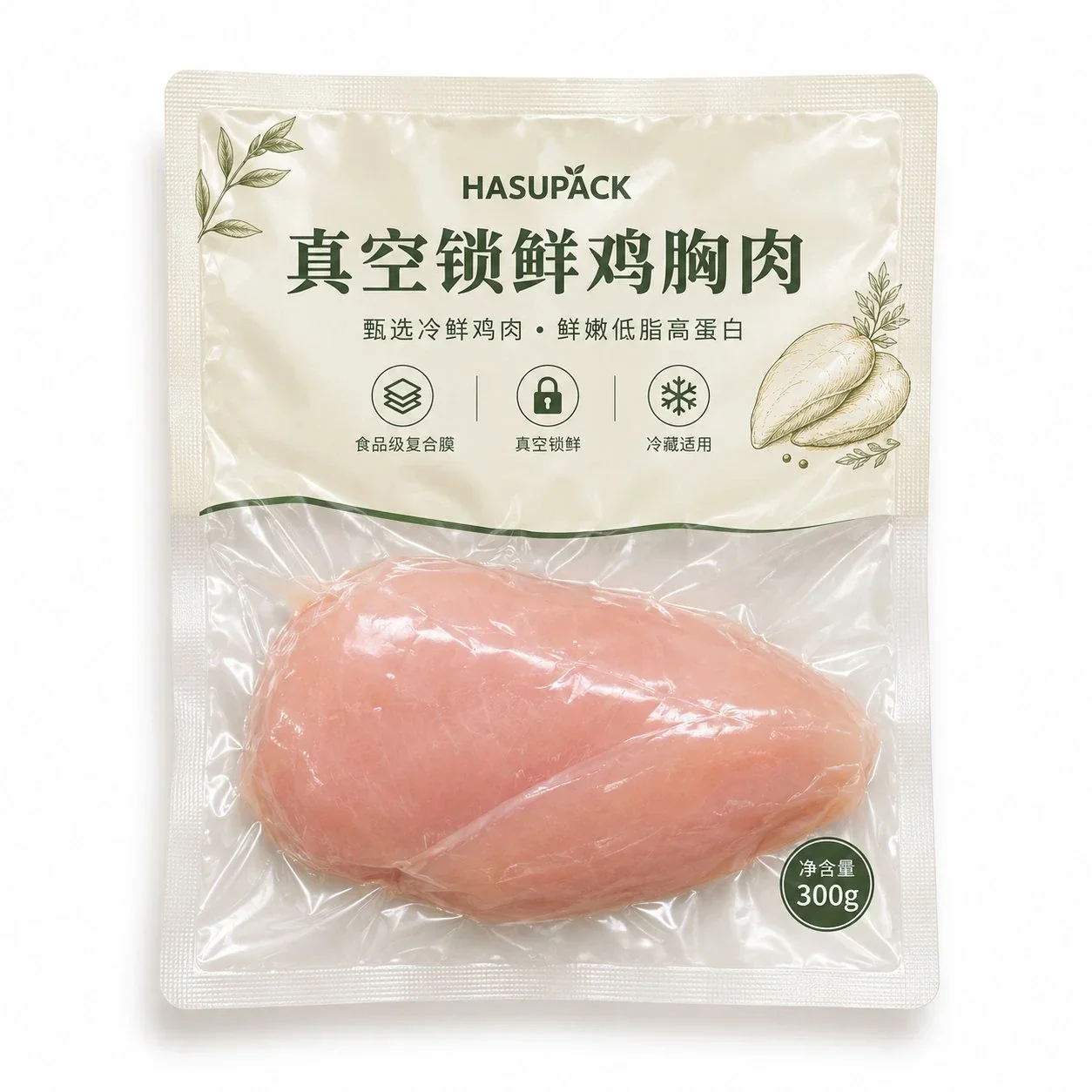 Food Vacuum Pouch Customization: Freezer Pouch Manufacturer for Fish Fillets, Seafood, Deli Meat and Fresh Meat packaging view