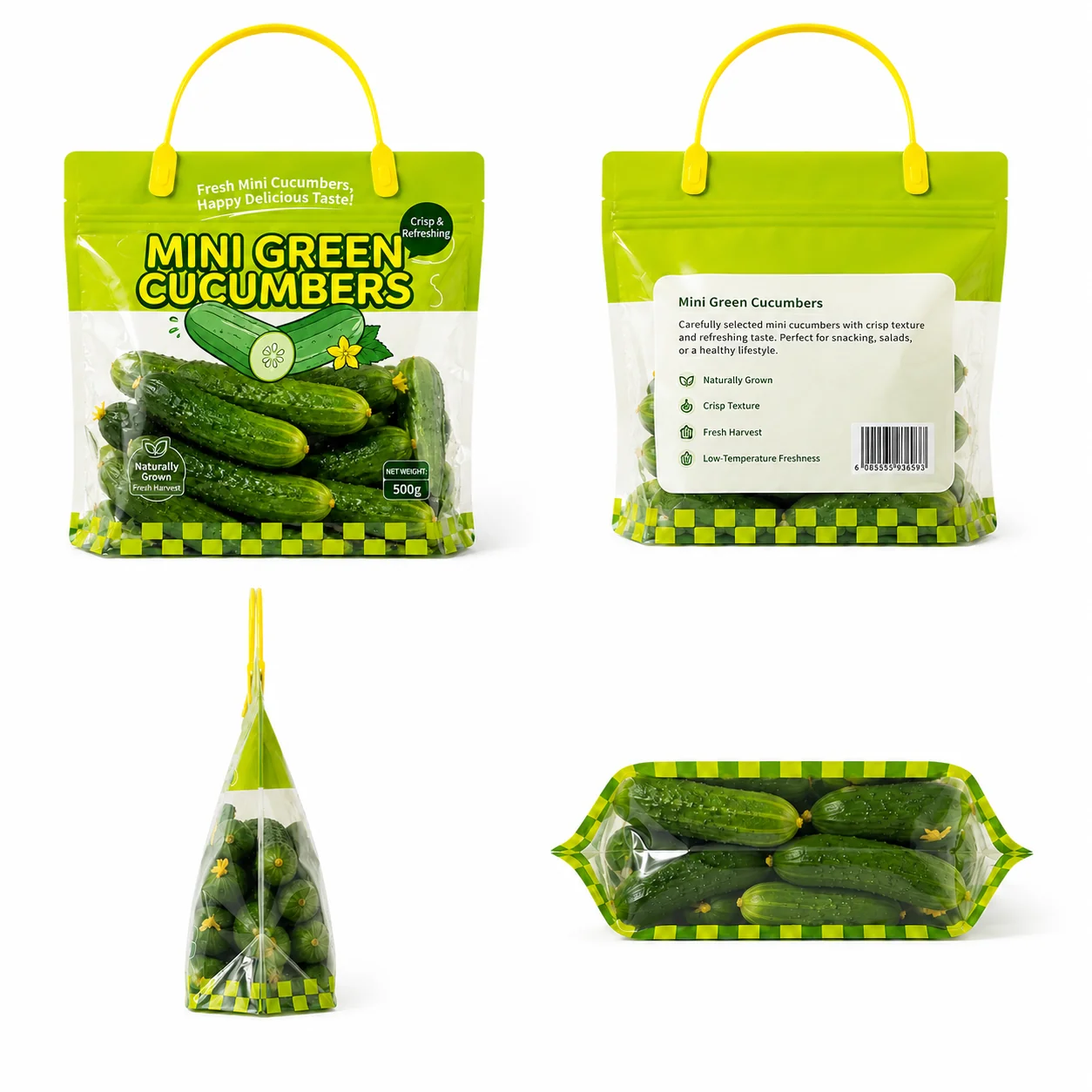 Custom Fresh Produce Bags – Stand-Up Fruit & Vegetable Packaging - Image 3