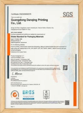 Custom Flexible Packaging Manufacturer Certifications 2