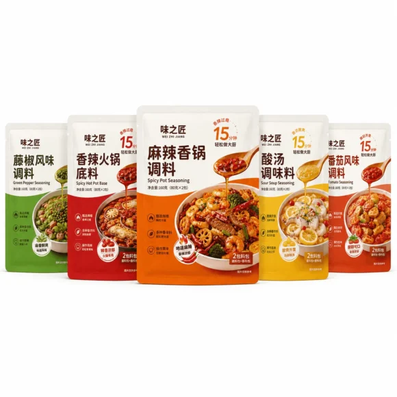 custom three-side seal seasoning pouches - Image 2