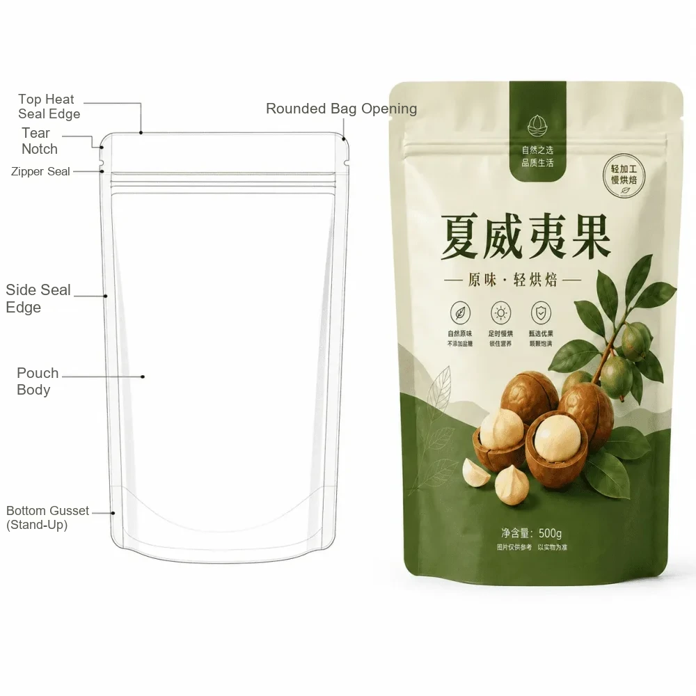 Custom Stand-Up Pouches for Nuts and Dried Fruit - Image 4