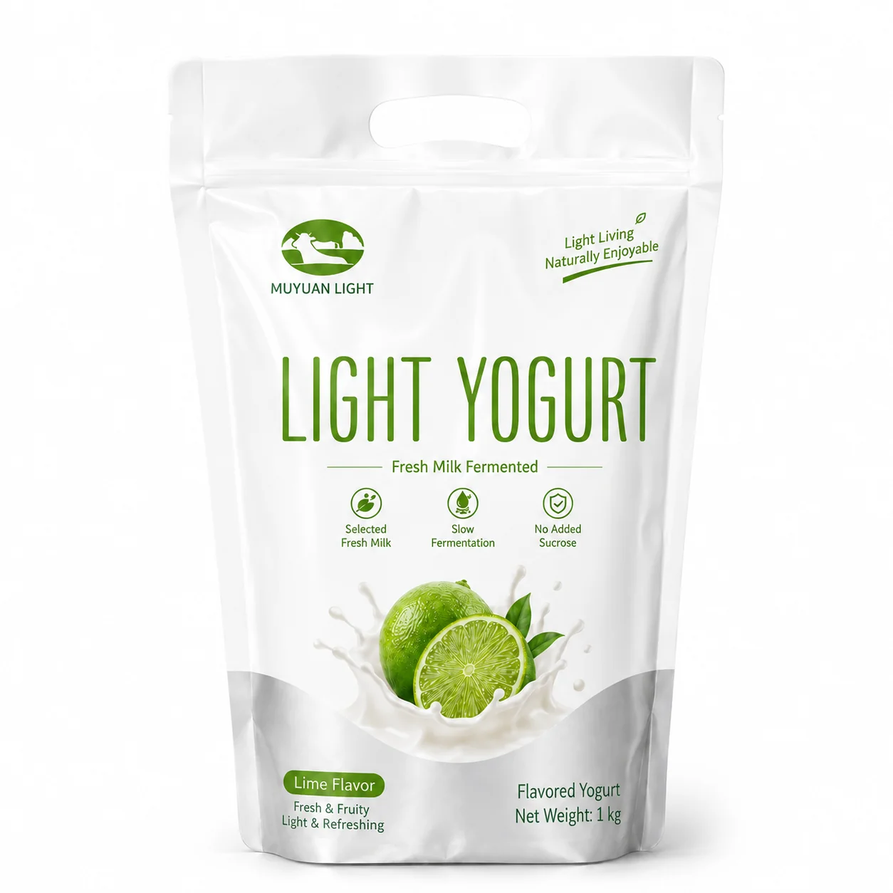Custom stand-up pouch for milk and dairy drink packaging