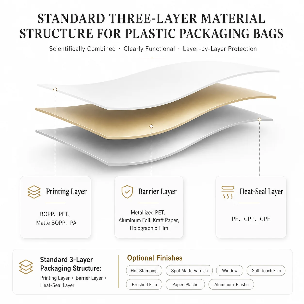 Packaging structural design for custom pouches