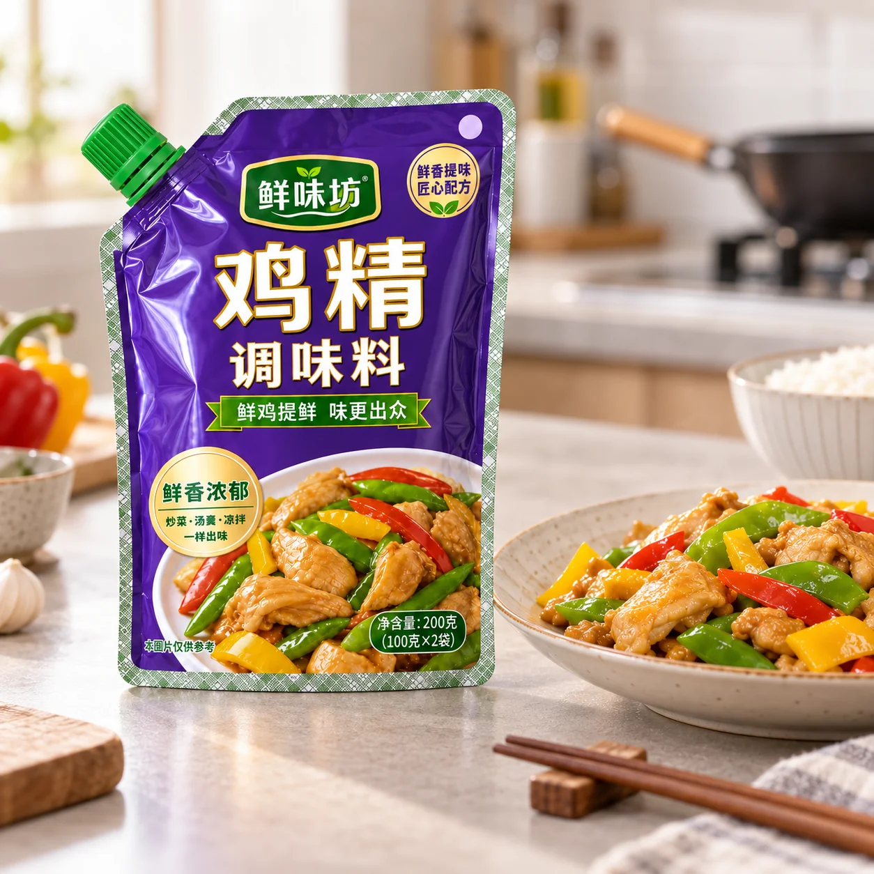 seasoning powder spout pouches kitchen seasoning application